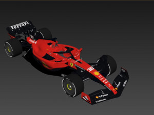 F1 Ferrari SF23 2023 Model 3D