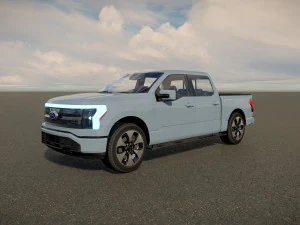Fo rd F150 Lightning Platinum 2023 3D Model