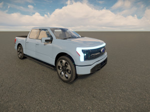 Fo rd F150 Lightning Platinum 2023 3D Model
