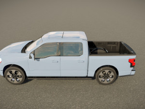 Fo rd F150 Lightning Platinum 2023 3D Model