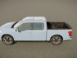 Fo rd F150 Lightning Platinum 2023 3D Model