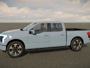 Fo rd F150 Lightning Platinum 2023 3D Model
