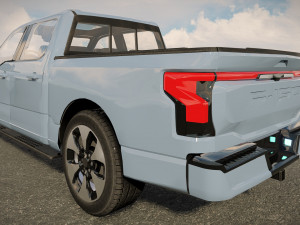 Fo rd F150 Lightning Platinum 2023 3D Model
