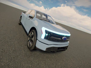 Fo rd F150 Lightning Platinum 2023 3D Model
