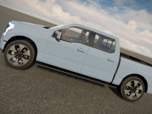 Fo rd F150 Lightning Platinum 2023 3D Model