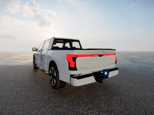 Fo rd F150 Lightning Platinum 2023 3D Model