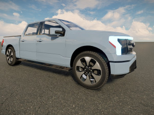 Fo rd F150 Lightning Platinum 2023 3D Model
