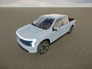 Fo rd F150 Lightning Platinum 2023 3D Model