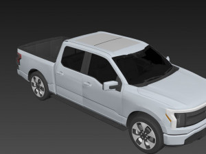Fo rd F150 Lightning Platinum 2023 3D Model