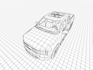 Fo rd F150 Lightning Platinum 2023 3D Model