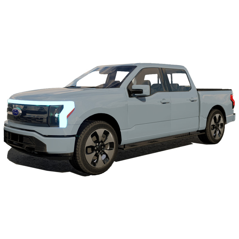 Fo rd F150 Lightning Platinum 2023 3D Model .c4d .max .obj .3ds .fbx .stl .blend 