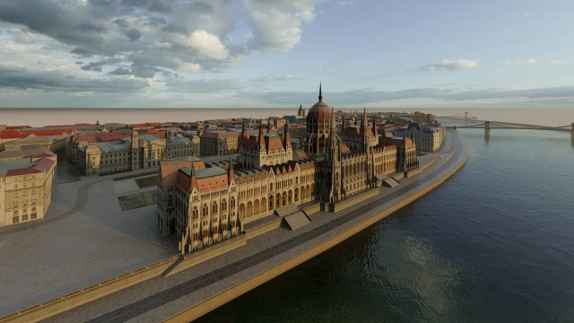 Budapest 3D Model .c4d .max .obj .3ds .fbx .stl .blend