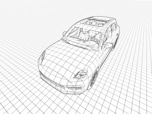 Porsche Cayenne 2023 3D Model