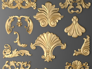 Collection of classic carvings 3D Model