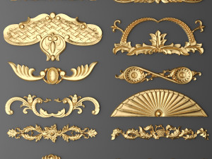 Collection of classic carvings 3D Model