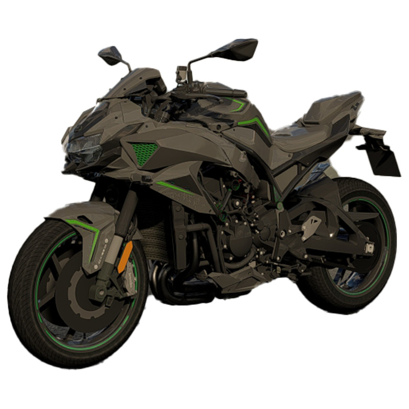 Kawasaki Z H2 3D-Modell .c4d .max .obj .3ds .fbx .stl .blend 