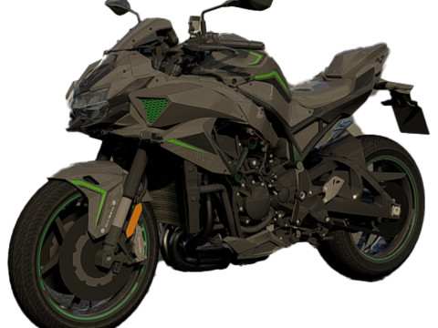 Kawasaki Z H2 3D-Modell