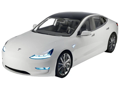 टेस्ला मॉडल 3 3D मॉडल