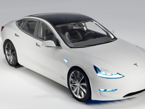 Tesla Model 3 3D Modell