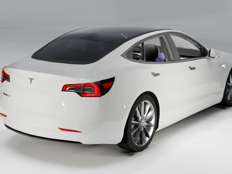 Tesla Model 3 3D Modell