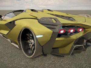 Lambo rghini Sian Roadster 3D Model