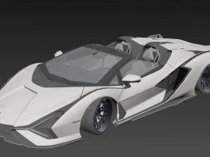 Lambo rghini Sian Roadster 3D Model
