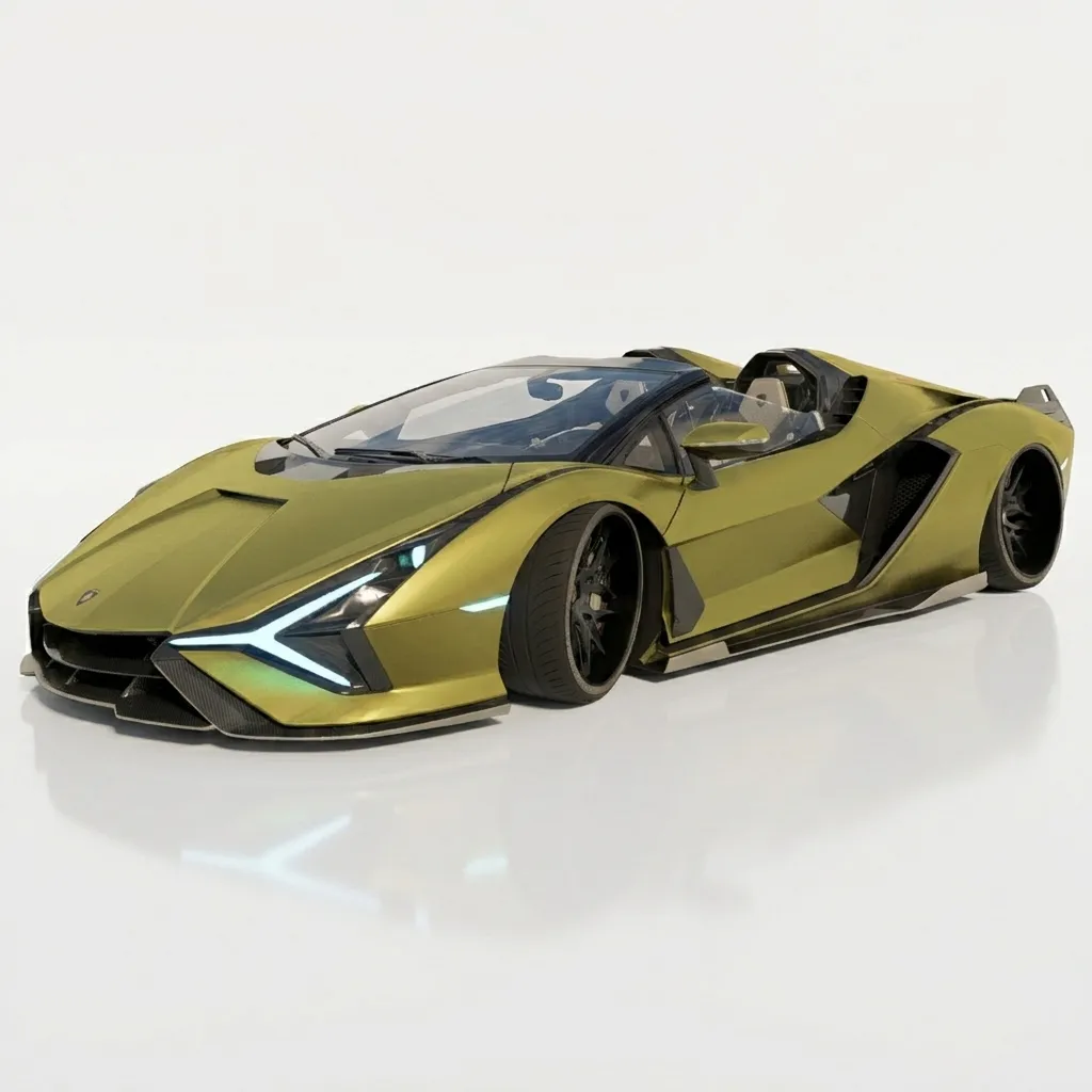 Lambo rghini Sian Roadster 3D Model .c4d .max .obj .3ds .fbx .stl .blend 