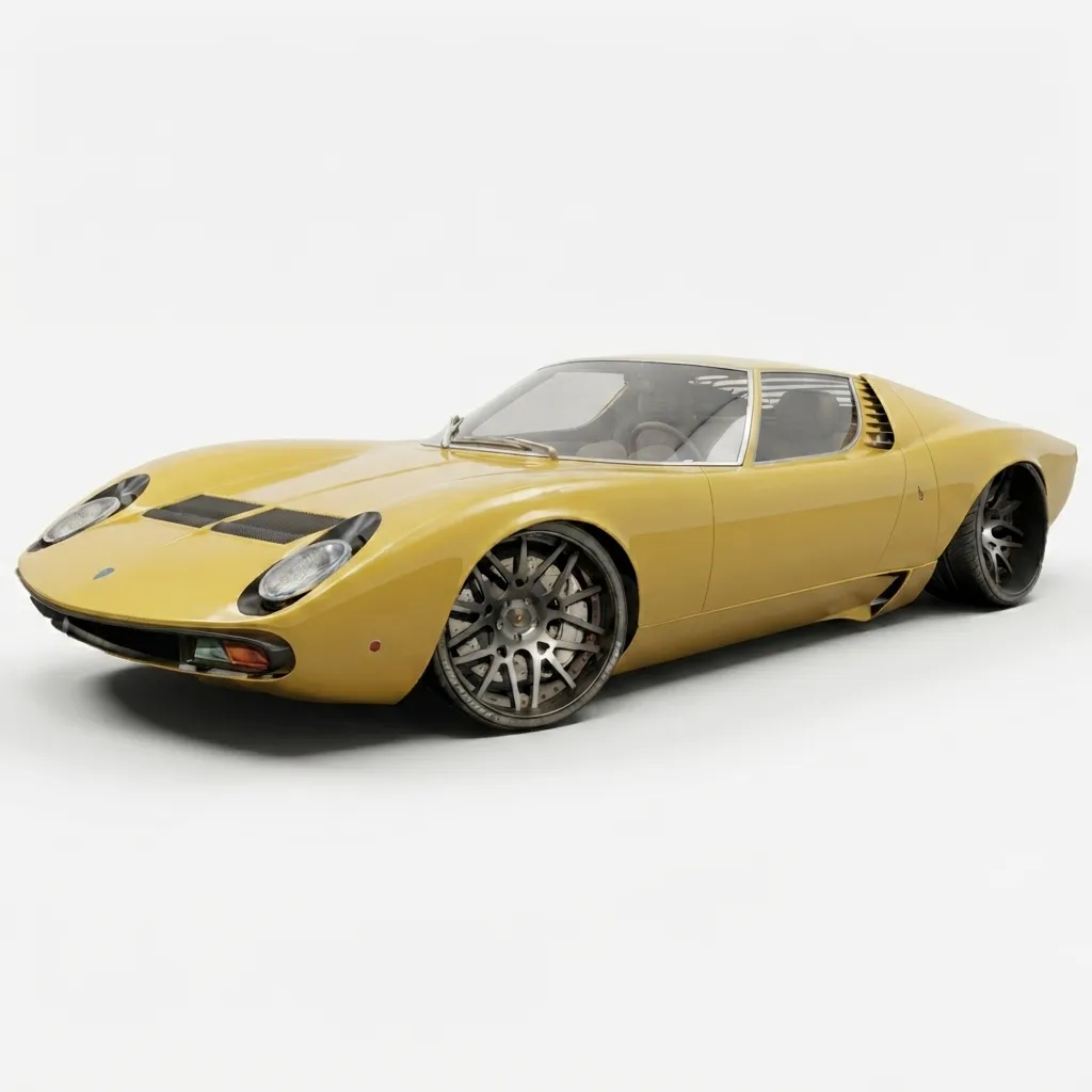 Lambo rghini Miura RR3 3D Model .c4d .max .obj .3ds .fbx .stl .blend 