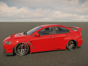 Mitsubishi Lancer Evo FQ400 3D Model