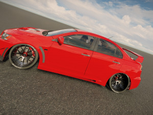 Mitsubishi Lancer Evo FQ400 3D Model