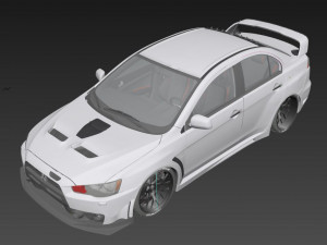 Mitsubishi Lancer Evo FQ400 3D Model