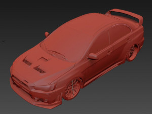 Mitsubishi Lancer Evo FQ400 3D Model