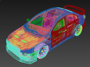 Mitsubishi Lancer Evo FQ400 3D Model
