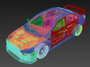 三菱 Lancer Evo FQ400 3D 模型