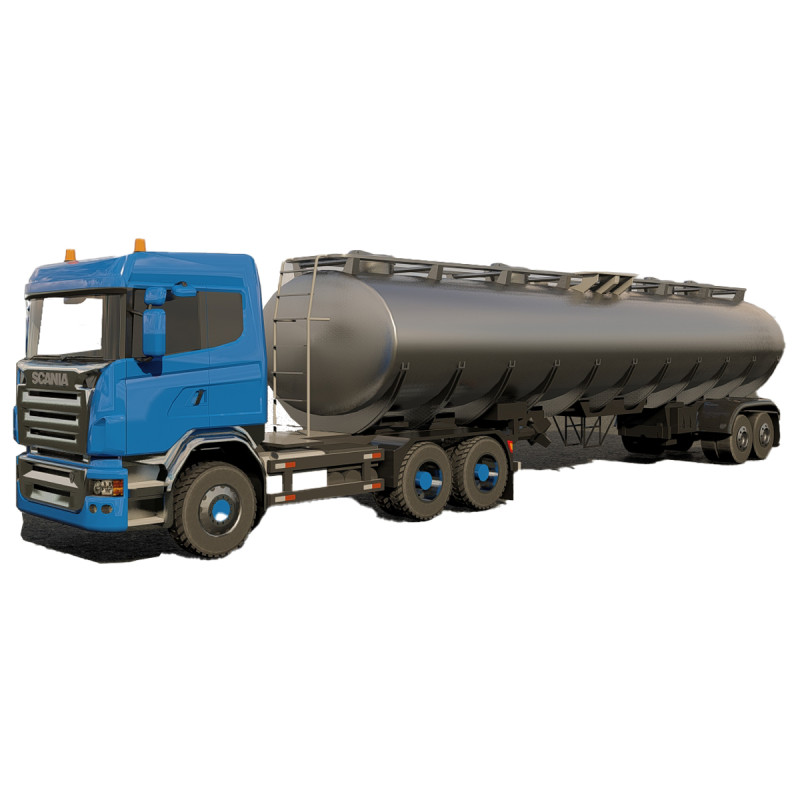 Scania Fuel Tanker Model 3D .c4d .max .obj .3ds .fbx .stl .blend 