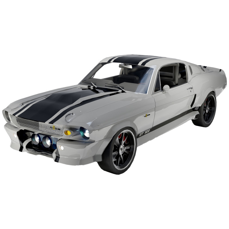 Shelby GT500 Eleanor 1967 Model 3D .c4d .max .obj .3ds .fbx .stl .blend 