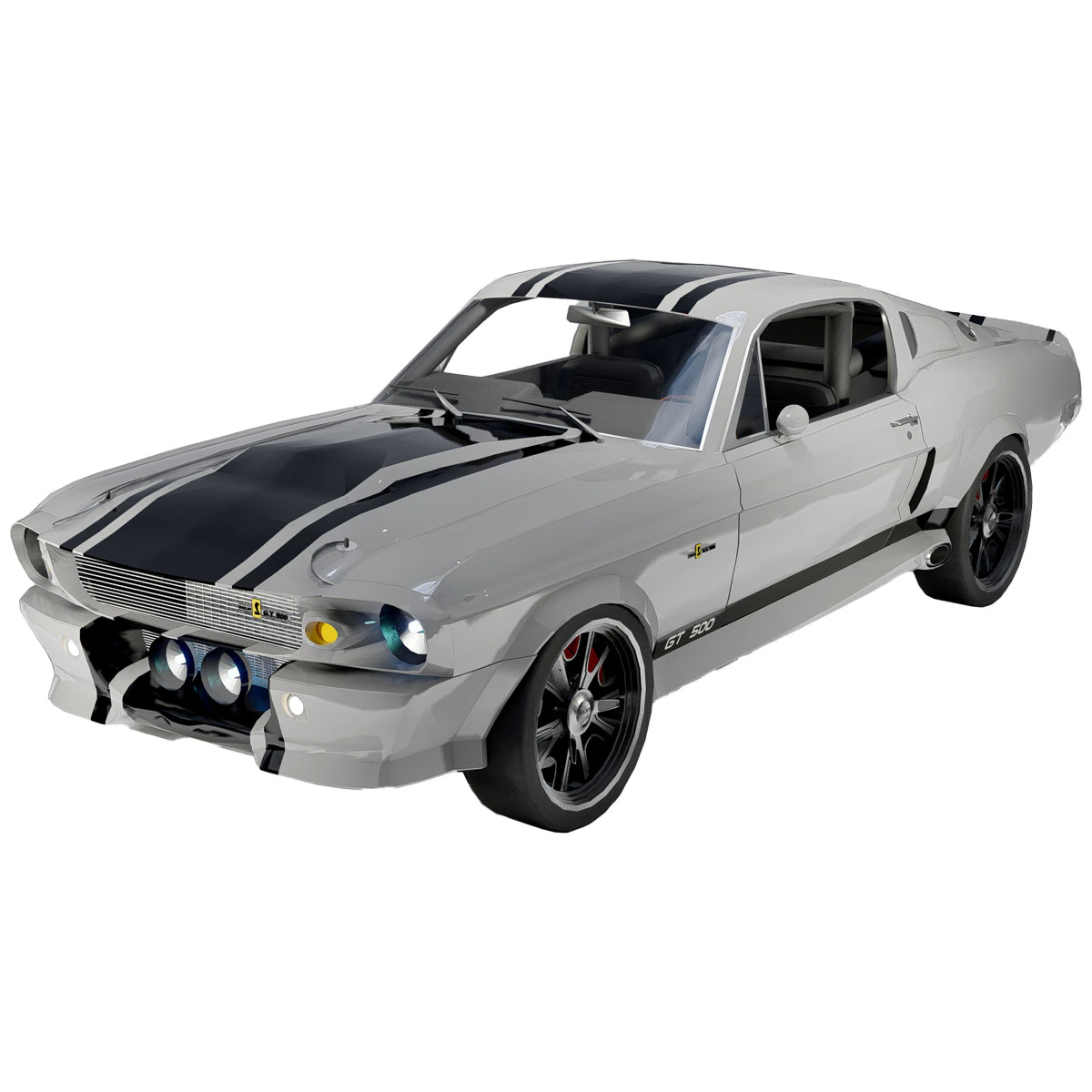 Shelby GT500 Eleanor 1967 3D Model .c4d .max .obj .3ds .fbx .stl .blend 