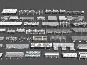 Outdoor shade Collection 3D Model