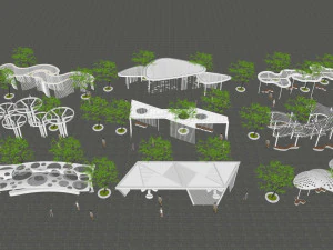 Outdoor shade Collection 3D Model
