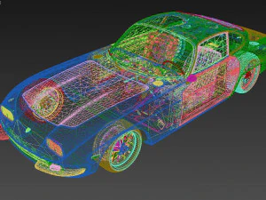 Lambo rghini 350 GT 3D Model