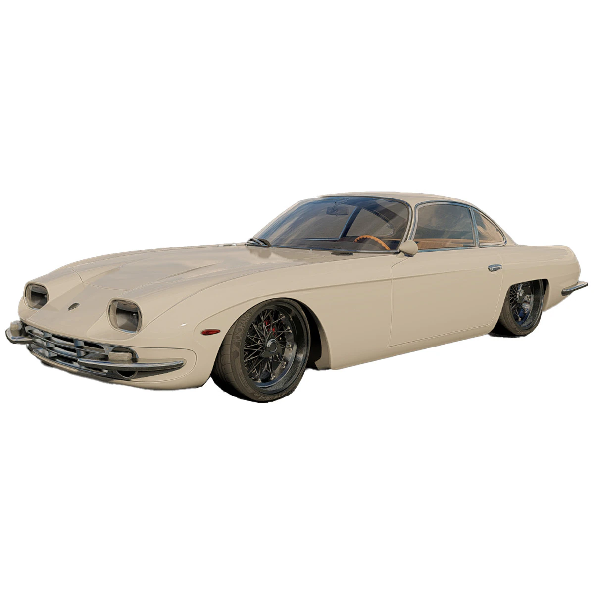 Lambo rghini 350 GT 3D Model .c4d .max .obj .3ds .fbx .stl .blend