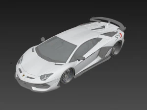 Lambo rghini Aventador SVJ 3D Model