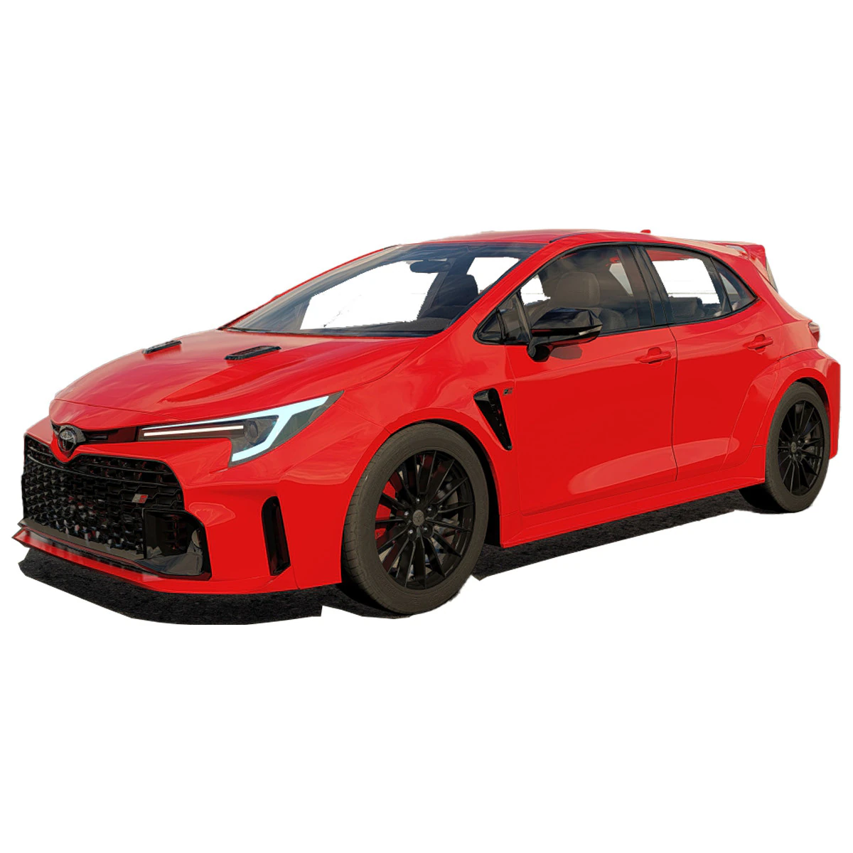 Toyota Corolla GR 2023 3D Model .c4d .max .obj .3ds .fbx .stl .blend