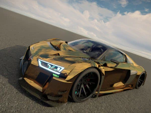 Audi R8 tuned 3D Model