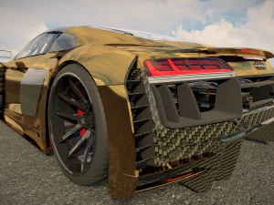 Audi R8 tuned 3D Model