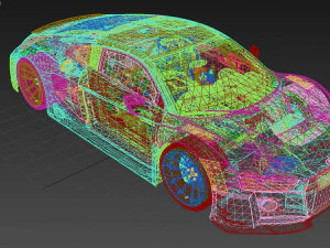 Audi R8 tuned 3D Model