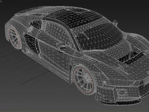 Audi R8 tuned 3D Model