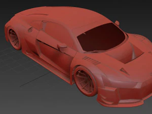 Audi R8 tuned 3D Model