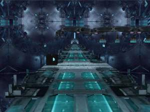 Futuristic Sci-Fi Corridor Environment 3D Model