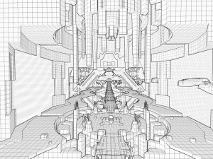 Futuristic Sci-Fi Corridor Environment 3D Model